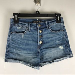 Abercrombie & Fitch cut off jean shorts distressed